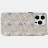 Coques Case-Mate iPhone Élégant Motif beige Snowflake (Verso (horizontal))