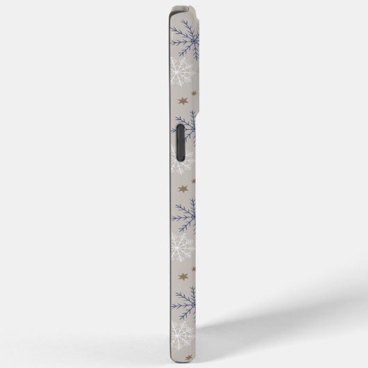 Coques Case-Mate iPhone Élégant Motif beige Snowflake (Verso / Droite)