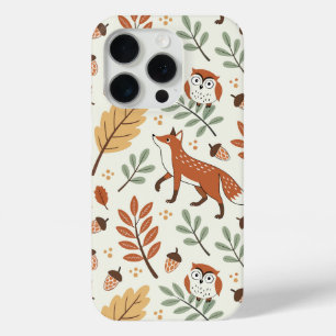Coque iPhone 15 Pro Élégant Motif d'automne scandinave