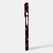 Coques Case-Mate iPhone Élégant Motif de fleurs rouges (Verso / Gauche)