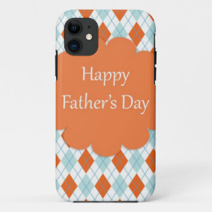 Coque iPhone 11 Élégant Motif de Jacquard orange papa