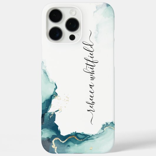 Coques Case-Mate iPhone Élégant Motif de marbre Agate Script (Verso)