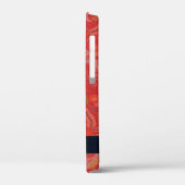 Coques Case-Mate iPhone Élégant Motif de Peacock Orné Rouge Classé Floral (Verso / Gauche)