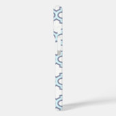 Coques Case-Mate iPhone Élégant Motif de Quatrefoil Marocain Bleu Lumière (Verso / Gauche)