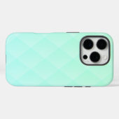 Coques Case-Mate iPhone Élégant Motif diamant en Mint Green Ombre (Verso (horizontal))