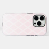 Coques Case-Mate iPhone Élégant Motif Diamant en Pastel Pink Ombre (Verso (horizontal))