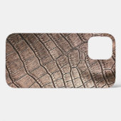 Coques Case-Mate iPhone Elégant motif en cuir gros plan. (Verso (horizontal))