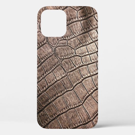 Coques Case-Mate iPhone Elégant motif en cuir gros plan. (Verso)