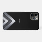 Coques Case-Mate iPhone Élégant Motif en métal argenté (Dos (Horizontal))