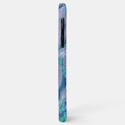 Coques Case-Mate iPhone Elégant Motif Faux Rose Turquoise Abalone Shell (Dos/Gauche)