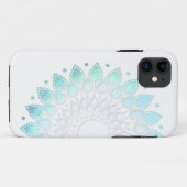 Coques Case-Mate iPhone Élégant Motif Fleur Vert Bleu Clair (Dos (Horizontal))