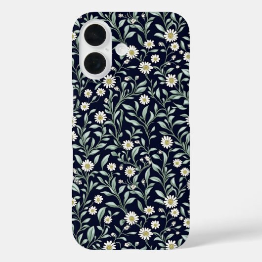 Coques Case-Mate iPhone Élégant motif floral de marguerite sur Arrière - p (Verso)