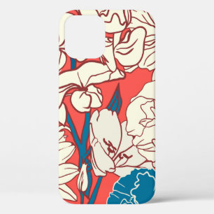 Case-Mate iPhone Case Elégant motif floral dessiné à la main, fleurs du