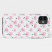 Coques Case-Mate iPhone Élégant motif floral rose (Dos (Horizontal))