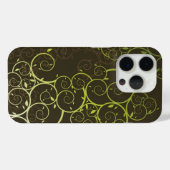 Coques Case-Mate iPhone Élégant Motif ornemental Spiral Green Vines Déco (Verso (horizontal))