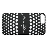 Coques Case-Mate iPhone Élégant Motif Pois blanc (Dos (Horizontal))