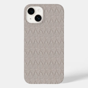 Coque Pour iPhone 14 Élégant motif tricot diamant faux crème pâle