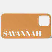 Coques Case-Mate iPhone Elegant Mustard nom personnalisé simple (Verso (horizontal))