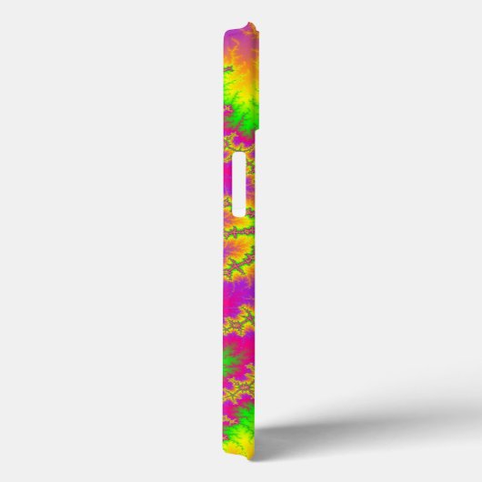 Coques Case-Mate iPhone Élégant Neon arc-en-ciel fractal (Verso / Droite)