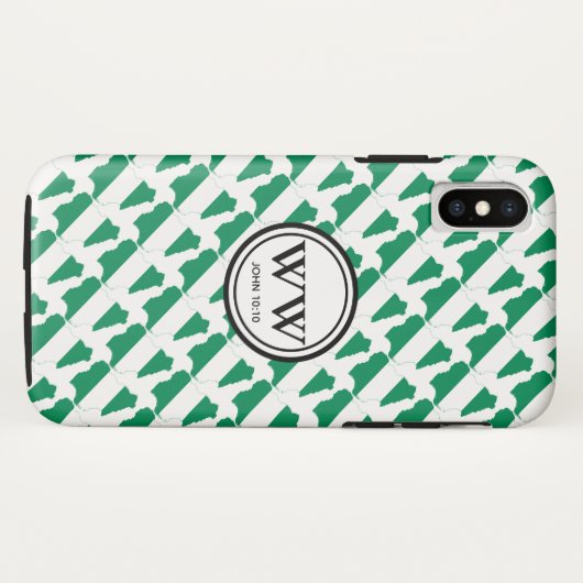 Coques Case-Mate iPhone Élégant NIGERIA NAIJA Monogramme Vie Abondante (Dos (Horizontal))