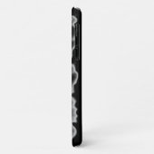 Coques Case-Mate iPhone Élégant noir blanc tropical orchidées floral (Dos/Gauche)