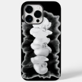 Coques Case-Mate iPhone Élégant noir blanc tropical orchidées floral (Verso)