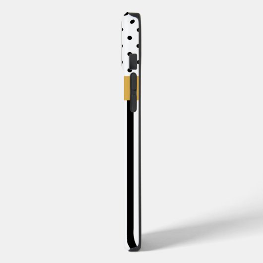 Coques Case-Mate iPhone Elégant noir et blanc - Grilles et Pois (Verso / Gauche)