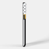 Coques Case-Mate iPhone Elégant noir et blanc - Grilles et Pois (Verso / Droite)