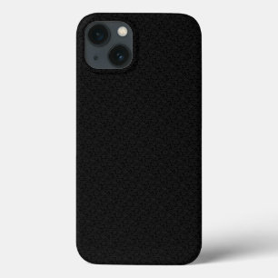 iPhone 13 Case Élégant noir monochromatique Damas Monogramme