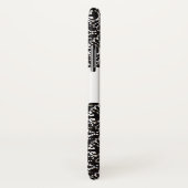 Coques Case-Mate iPhone Élégant noir noir blanc damassé élégant Parchemins (Dos/Droite)