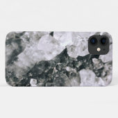 Coques Case-Mate iPhone Elégant noir noir en pierre cristal Geode tendance (Dos (Horizontal))