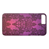 Coques Case-Mate iPhone Élégant noir rose et pourpre (Dos (Horizontal))