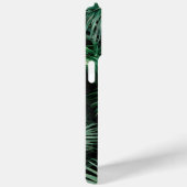 Coques Case-Mate iPhone Élégant noir vert Tropical Palm Feuilles Monogramm (Verso / Droite)