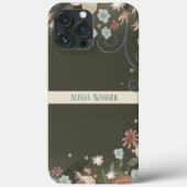 Coques Case-Mate iPhone Elégant nom de la Personnaliser Florale Trendy Pre (Verso)