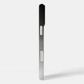 Coques Case-Mate iPhone Élégant nom de monogramme noir Ombre Faux métal (Verso / Droite)