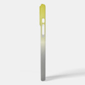 Coques Case-Mate iPhone Élégant nom de monogramme Ombre jaune Faux métal (Verso / Gauche)