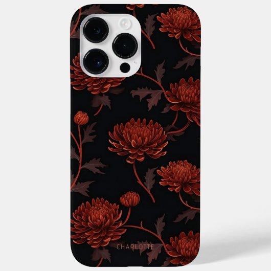Coques Case-Mate iPhone Élégant nom floral botanique personnalisé (Verso)