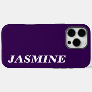COQUES iPhone 16 PRO MAX ÉLÉGANT NOM PERSONNALISÉ COULEUR VIOLET UNIE MODER