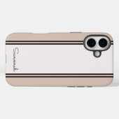 Coques Case-Mate iPhone Élégant Noms Monogrammés Rose Fille Chic Élégant (Verso (horizontal))