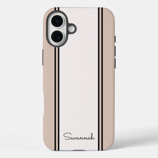 Coques Case-Mate iPhone Élégant Noms Monogrammés Rose Fille Chic Élégant (Verso)