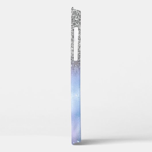 Coques Case-Mate iPhone Elégant Ombre Parties scintillant Argent, Monogram (Verso / Gauche)