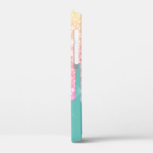 Coques Case-Mate iPhone Elégant Ombre Parties scintillant Drives Mint Gree (Verso / Gauche)