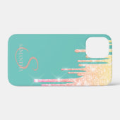 Coques Case-Mate iPhone Elégant Ombre Parties scintillant Drives Mint Gree (Verso (horizontal))