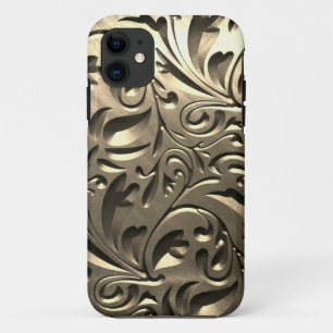 Case-Mate iPhone Case Elégant or en métal gravé look abstrait