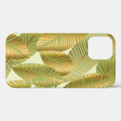 Coques Case-Mate iPhone élégant or exotique feuilles sans couture motif su (Verso (horizontal))