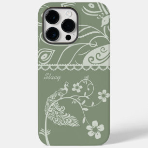 Coque Pour Pour iPhone 14 Pro Max Élégant paon floral