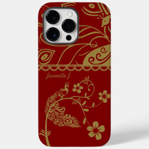 Coque Pour Pour iPhone 14 Pro Max Élégant paon floral