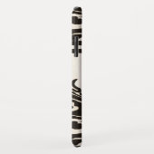 COQUES Case-Mate iPhone ÉLÉGANT PAON NOIR BLANC RUBIS ROUGE GEMME MONOGRAM (Dos/Droite)