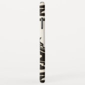 COQUES Case-Mate iPhone ÉLÉGANT PAON NOIR BLANC RUBIS ROUGE GEMME MONOGRAM (Dos/Droite)