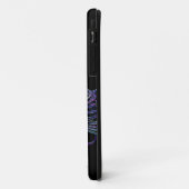 COQUES Case-Mate iPhone ÉLÉGANT PAPIER EN PURPLE, MONOGRAMME AMÉTHYSTE (Dos/Gauche)